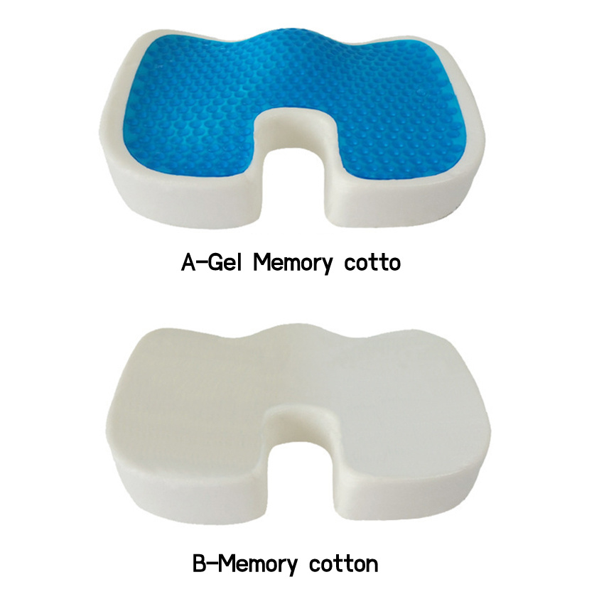 Seat Cushion Cool Gel Memory Foam Chair Pillow Orthopedic Office
