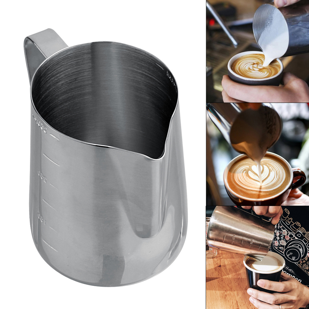 Milk Frothing Pitcher,espresso Steaming Pitcher, Espresso Machine  Accessories,milk Frother Cup, Milk, Coffee, Cappuccino, Latte, Stainless  Steel Jug - Temu