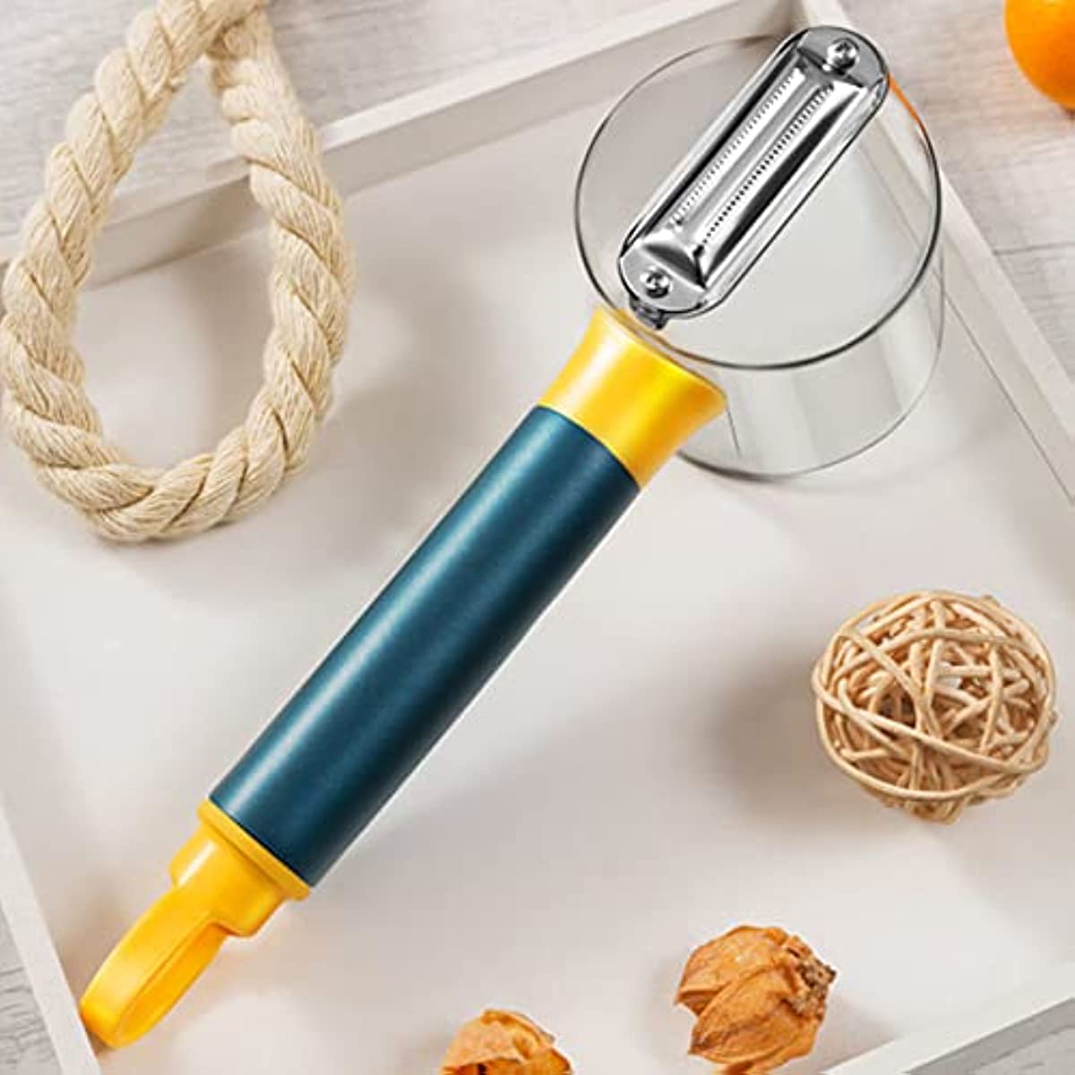 1pc Vegetable Peeler With Container