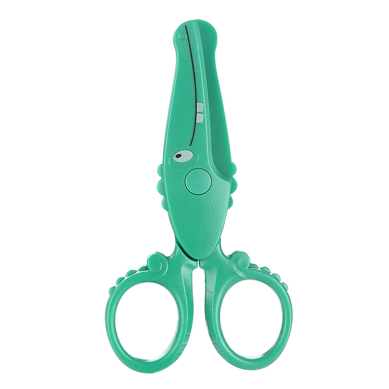 Cartoons Mini Scissors Plastic Kindergarten Manual Round Head Safety Kids  Scissors