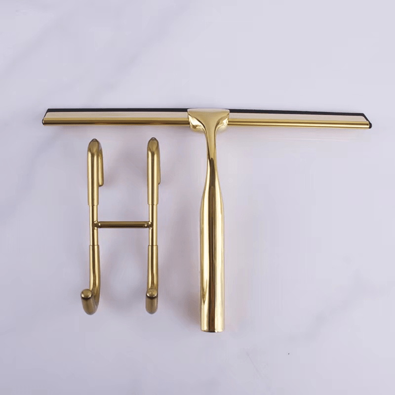 Shower Squeegee Bathroom Mirror Gold Glass Window Wiper Household Stainless  Steel Cleaning For Kitchen Floor Silicone Scraper
