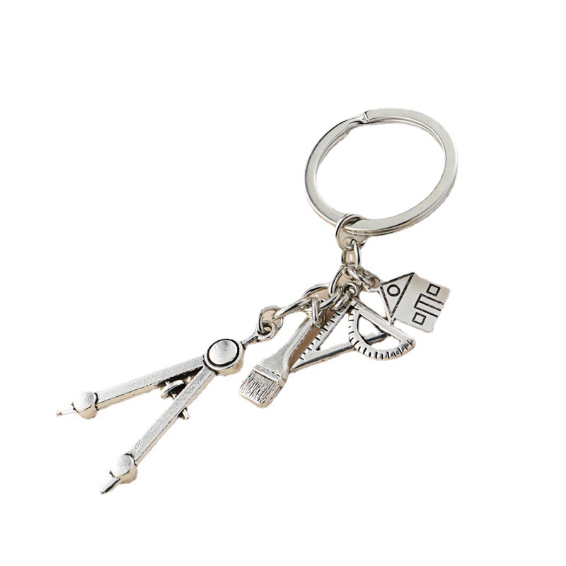 Creative Portable Small Metal Ruler Key Chain Small - Temu