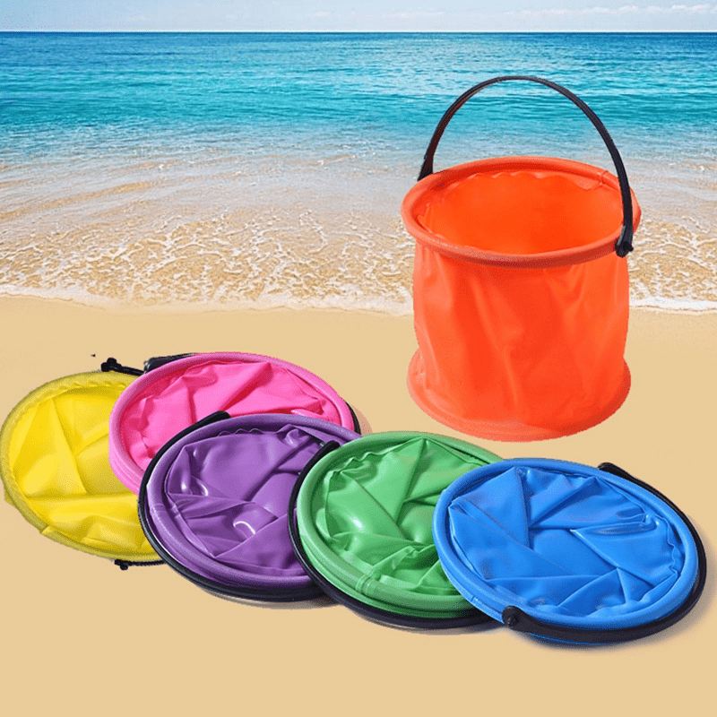 Foldable Bucket Collapsible Buckets for Gel Blaster Ammo Multi-Purpose Blue