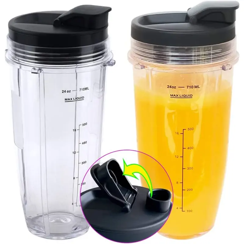 Nutri Ninja Replacement Parts Cup: Measuring Scale Cup Mug With Sip & Seal  Lids - Fits Auto Iq Series Blenders - Temu