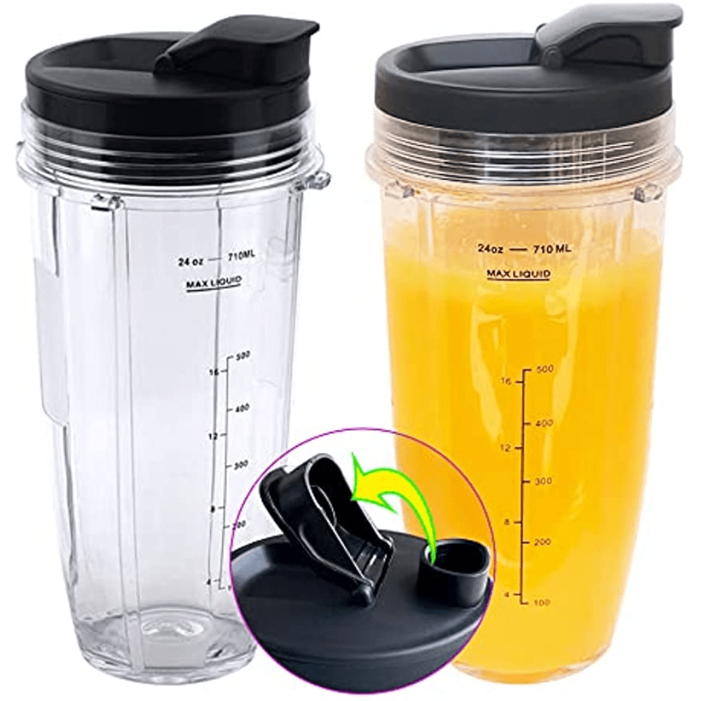 Replacement,Compatible Nutri Ninja Auto IQ Blenders,Blade,Cup,Jar,Flip Top  Lid..