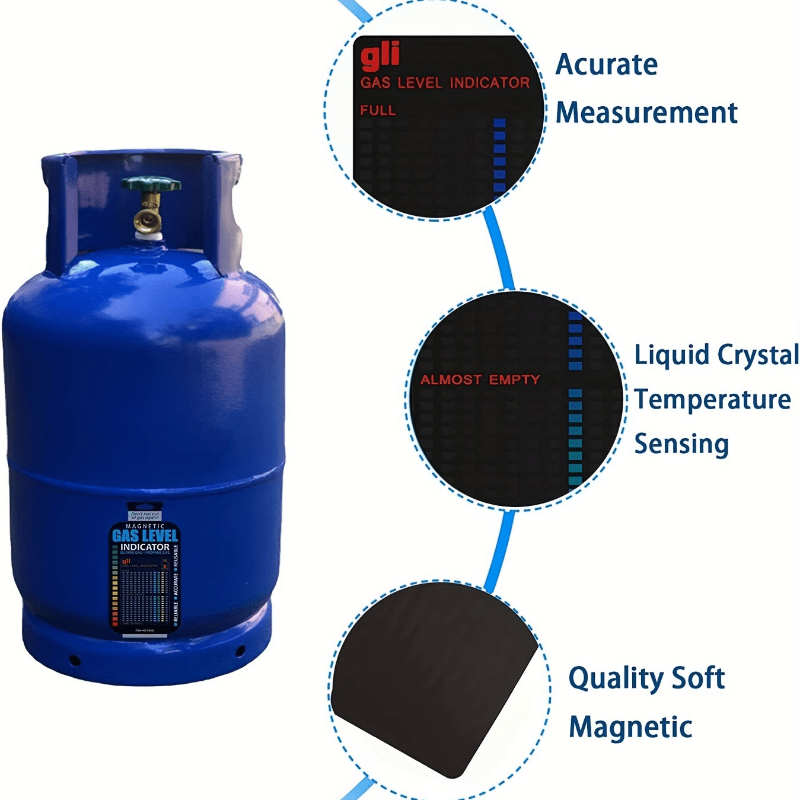 Magnetic Gas Level Indicator, Practical Propane Butane LPG Fuel Gas Bottle  Gauge Tank Level Indicator - 3 PACK