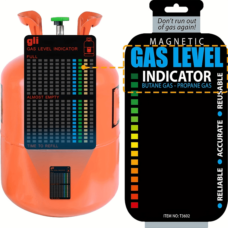 Gas Level Indicator Propane Butane LPG Fuel Gas Tank Level Indicator  Magnetic Gauge Caravan Bottle Temperature