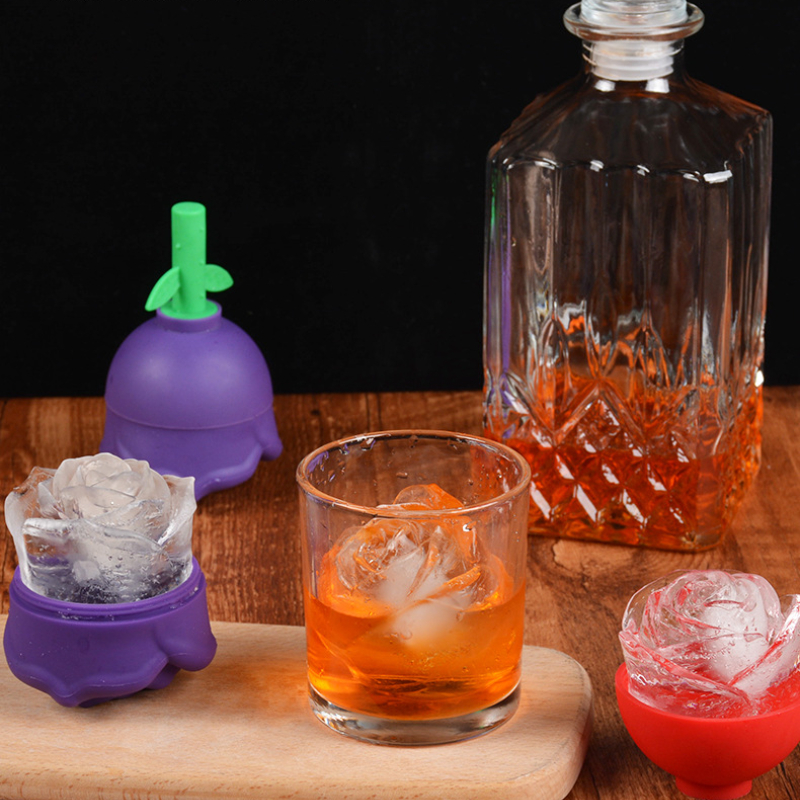 1pc Portable Folding Ice Bottle With Ice Ball Mold, Cold Drinking Cup,  Freezer Tray, Lid