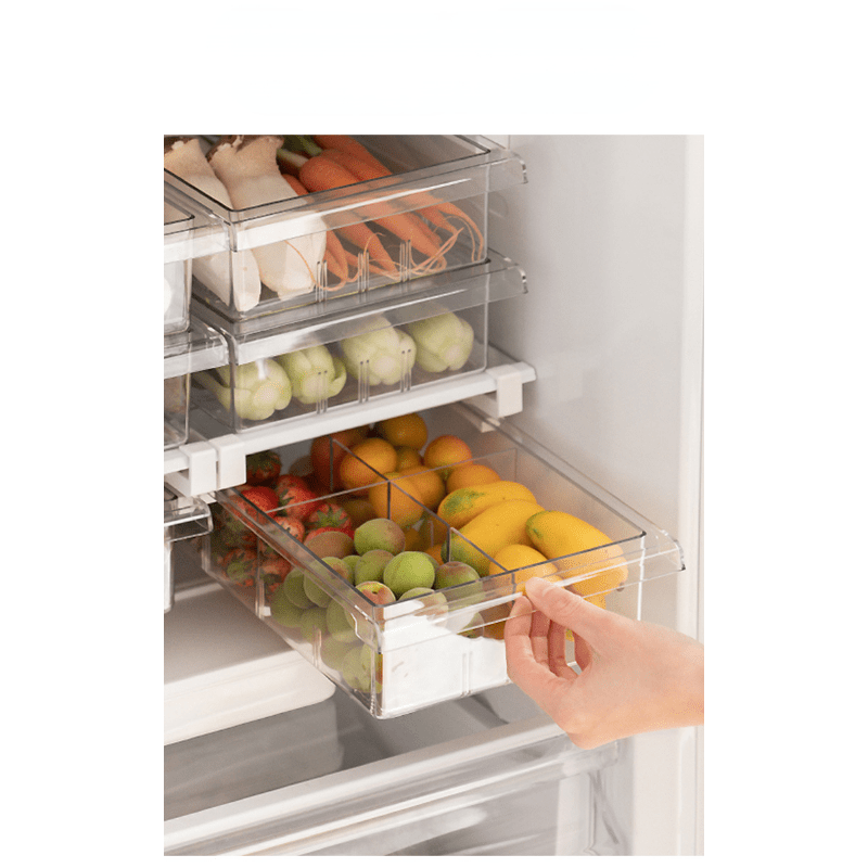 Fridge Under Shelf Storage Holder Container Home Refrigerator Under Shelf  Tray Space-Saving Drawer Kitchen Organizer Accessories