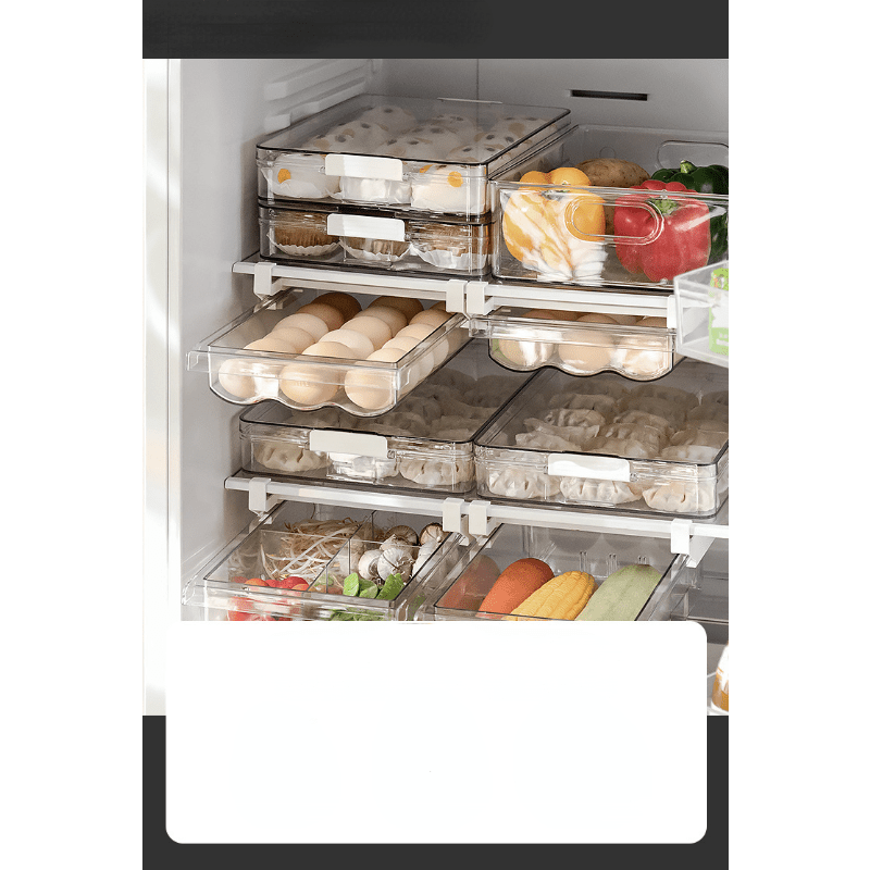 Organizer per la casa frigorifero scatola portaoggetti per frutta  frigorifero estensibile supporto per ripiano cassetto estraibile accessori  da cucina - AliExpress