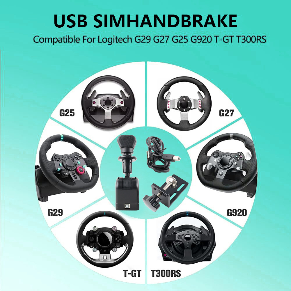 USB SIMHandbrake Camión Freno De Mano Para ETS2 Juegos Simracing Europeos /  Americanos Para Logitech G27 G29 G923 PC