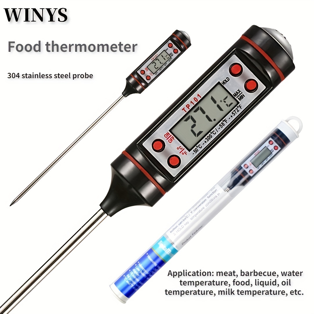 Meat Food Candy Thermometer, Probe Instant Read Thermometer, Digital Cooking  Kitchen Bbq Grill Thermometer With Long Probe For Liquids Pork Milk Yogurt  Deep Fry Roast Baking Temperature - Temu