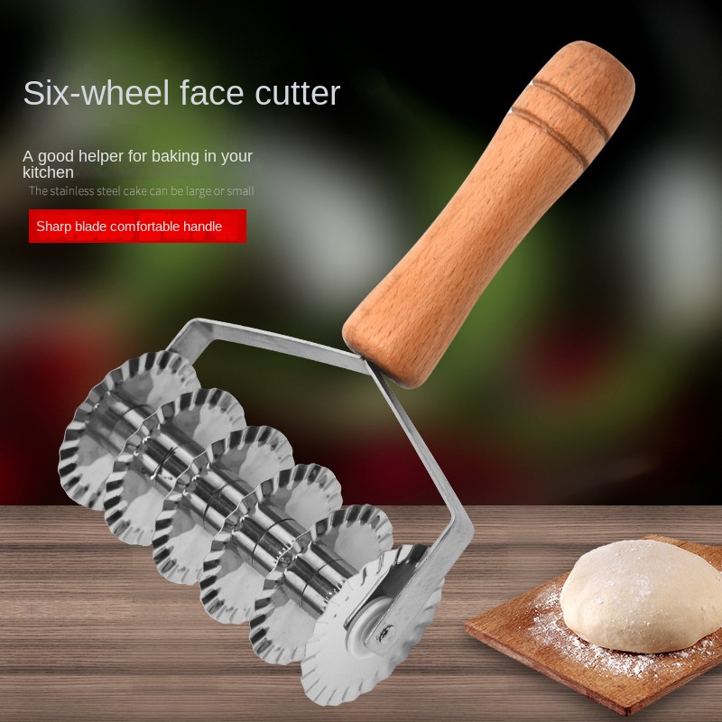 Choice 10 Wheel Expandable Stainless Steel Pastry / Dough Cutter