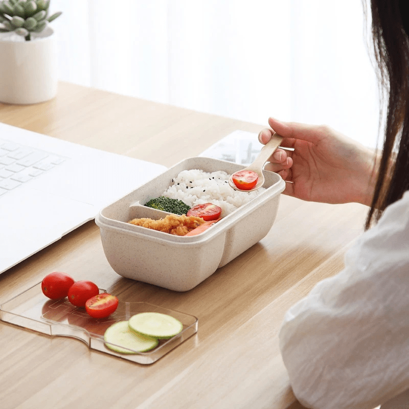 Caja De Almuerzo Portátil Kawaii Para Niñas , Escuela , Niños , Picnic De  Plástico , Comida Para Microondas Alimentos Con Compartimentos ,  Contenedores De Almacenamiento