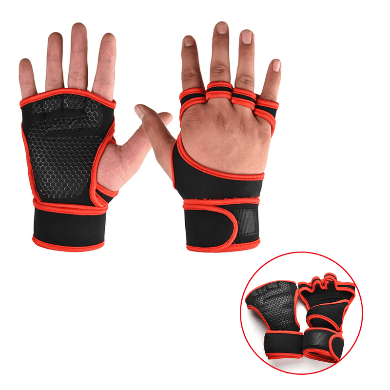 Gym Fitness Gloves For Men Women, Protect Wrist Shock-absorbing Insole Rose  Red Weightlifting Gloves, Fitness Accessories - Temu Italy