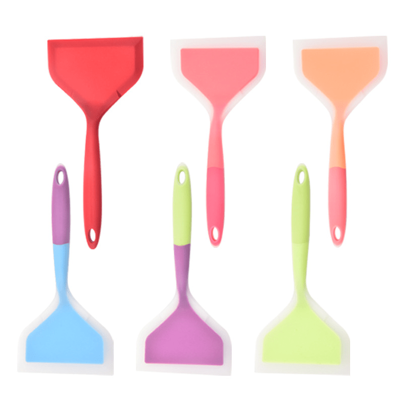 1pc Random Color Silicone Nonstick Fish Spatula, Kitchen Cooking