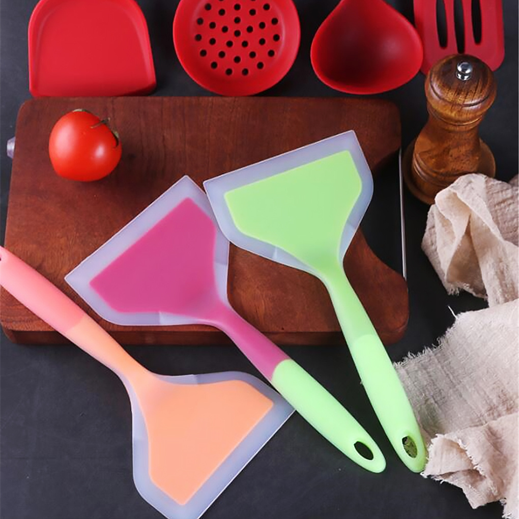 Kitchen Silicone Non-stick Cooking Utensils Shovel Pizza Spatula Scraper  Tools