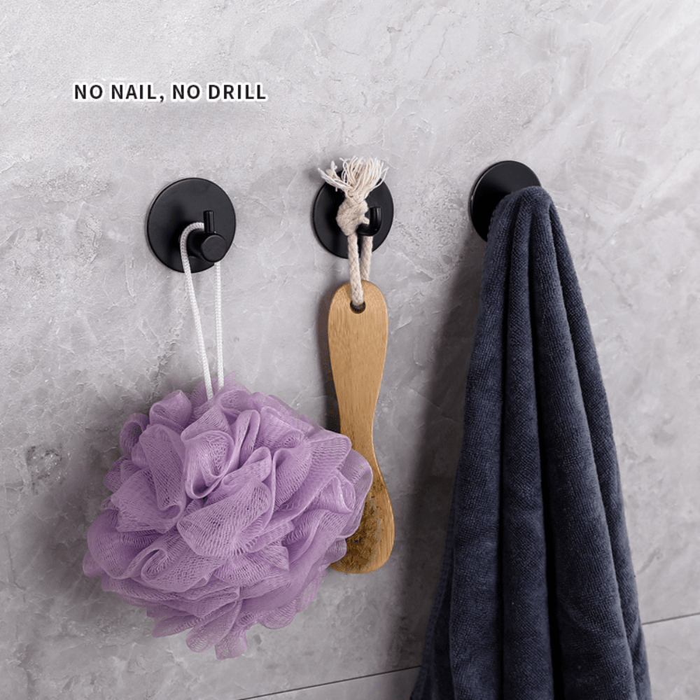 Wall Adhesive Hooks Round Robe Towel Hook Bathroom Stainless - Temu New  Zealand