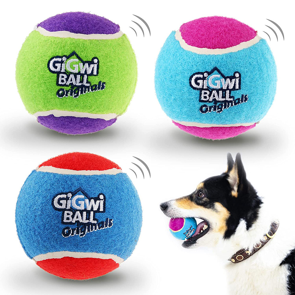 TAUCHGOE Juguetes interactivos para perros, pelota para perros medianos y  grandes, juguete chirriante y activo para entrenamiento de coeficiente