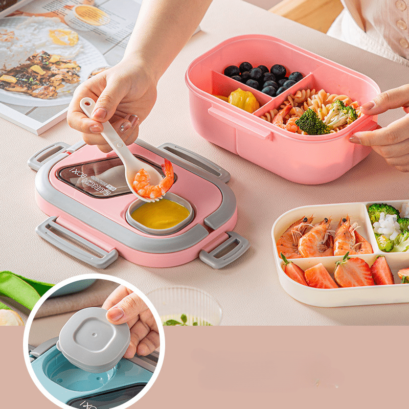 2023 New 1 Set Durable Lunch Box Portable Salad Container with