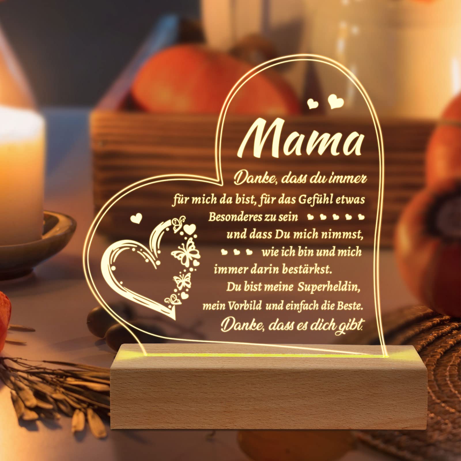 Shenjia 3D LED lampe, Cadeau Maman, Cadeau Anniversaire Maman, Veilleuse en  Acrylique Cadeau pour Maman, Personnalisé Cadeau de Fête des Mères, Cadeau  Noël Maman : : Beauté et Parfum