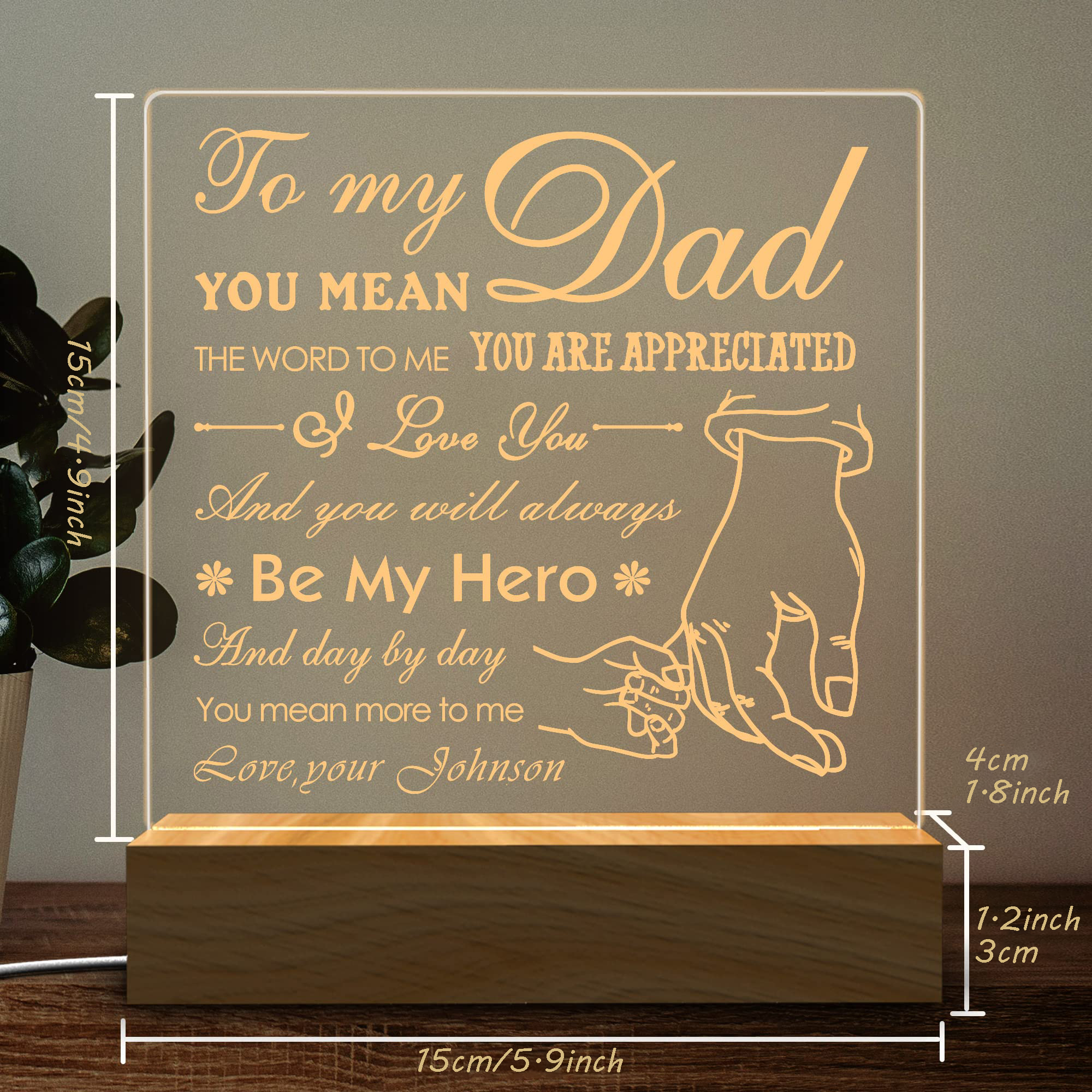 Personalized Night Light For Dad Perfect Birthday Retirement - Temu