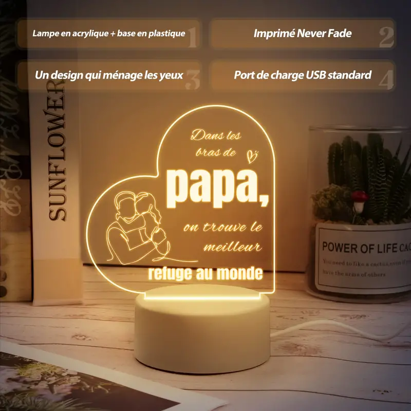 Buioata Papa Night Lamp Regalos Padre, Ideas de Regalos para Papá, Regalo  Cumpleaños Papá : : Iluminación