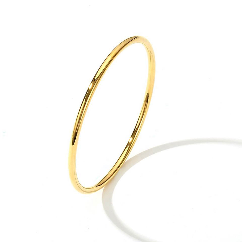 Thin Polished Rose Silvery Unisex Ring