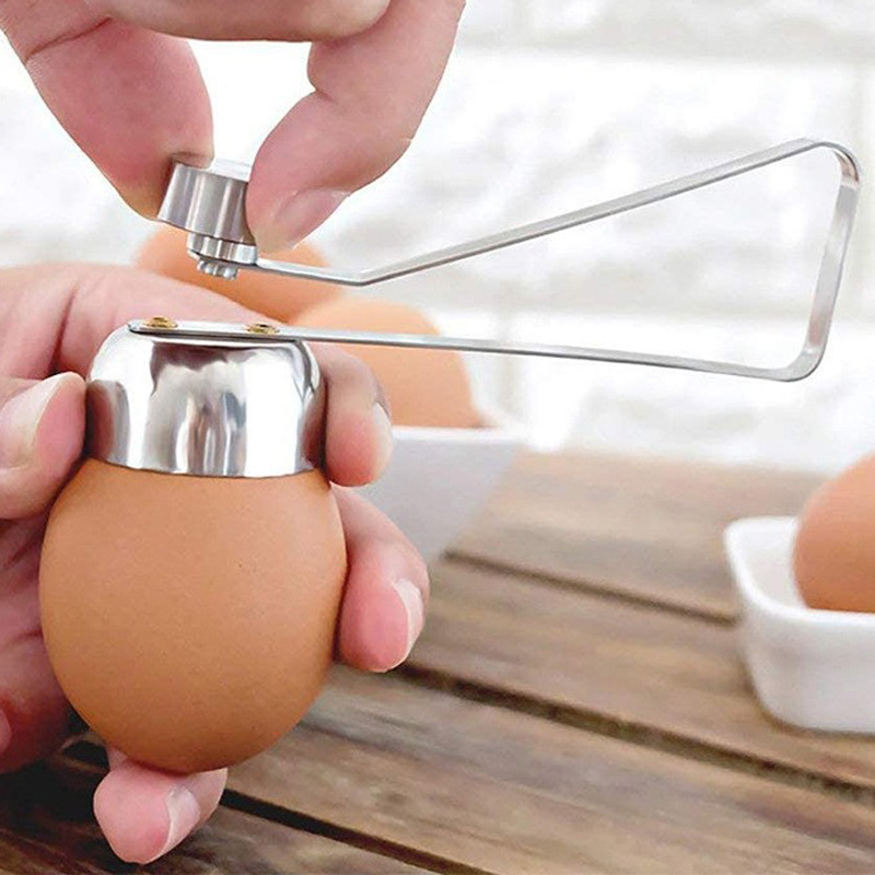 Egg Cracker, 304 Stainless-Steel Raw Egg Opener and Separator