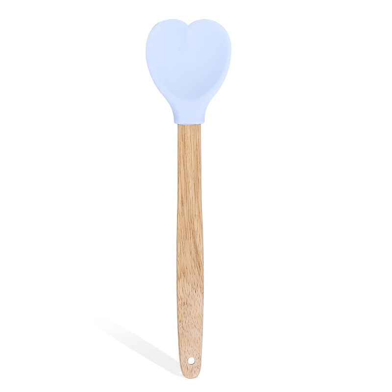 Heart-Shaped Silicone Stirring Spoon Ice Cream Scoop with Wo