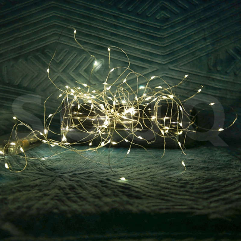 Guirlandes lumineuses LED, fil de cuivre PVC, guirlandes