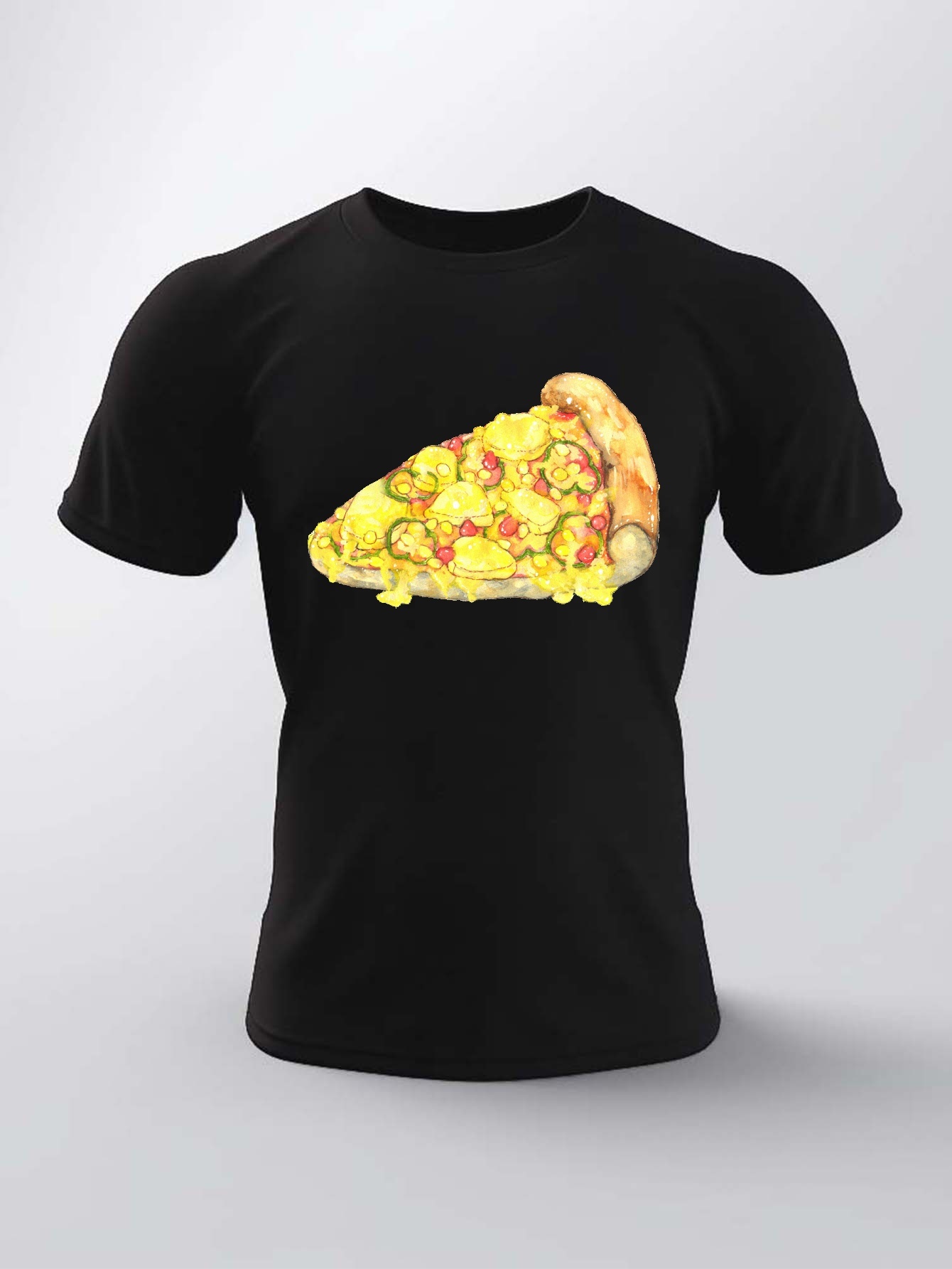 camiseta creativa estampado pizza hombre Temu Dominican Republic