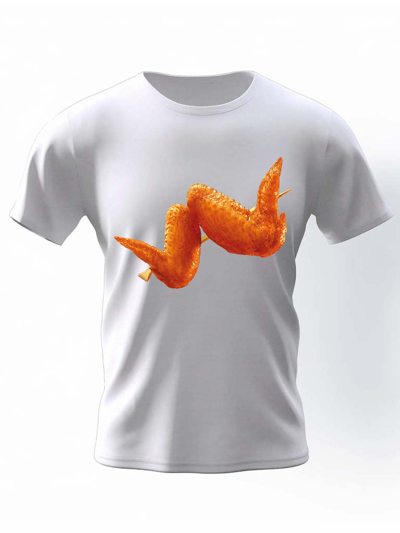 Yummy Food Series Graphic Plus Size Men's T shirts Chicken - Temu Australia