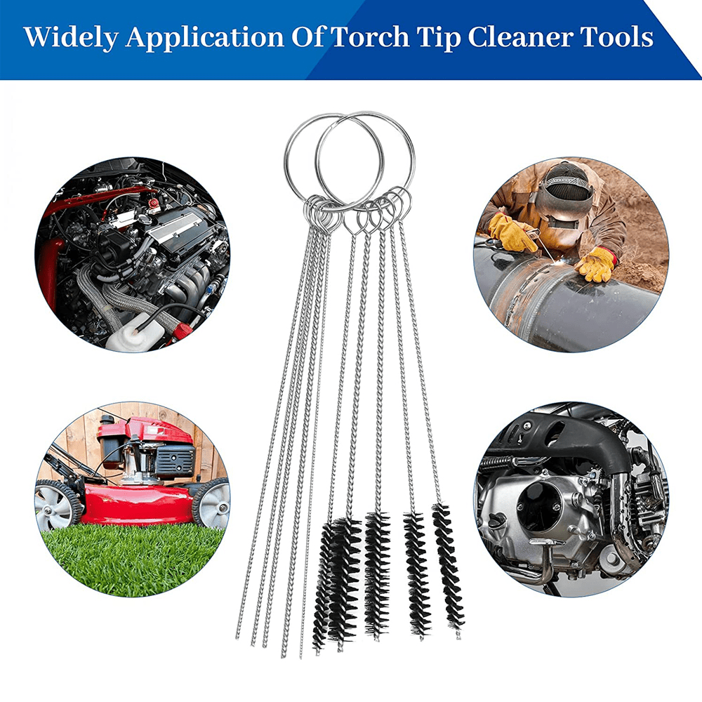 Carburetor Cleaning Kit 13 Wires 5 Brushes 10 Needles 1 Wrench 1 Pick