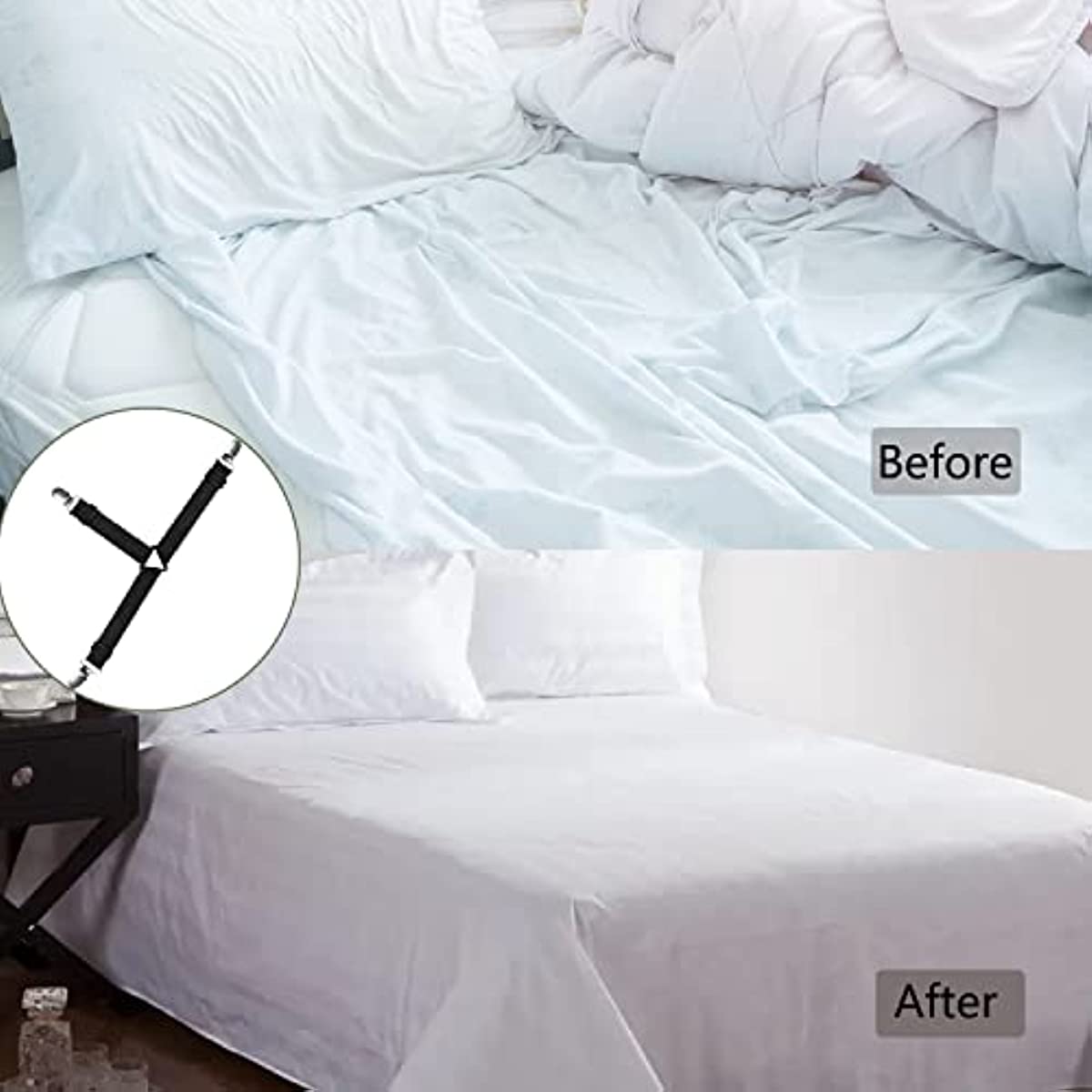 Elastic Bed Sheet Grippers Belt Fastener Bed Sheet Clips - Temu Canada