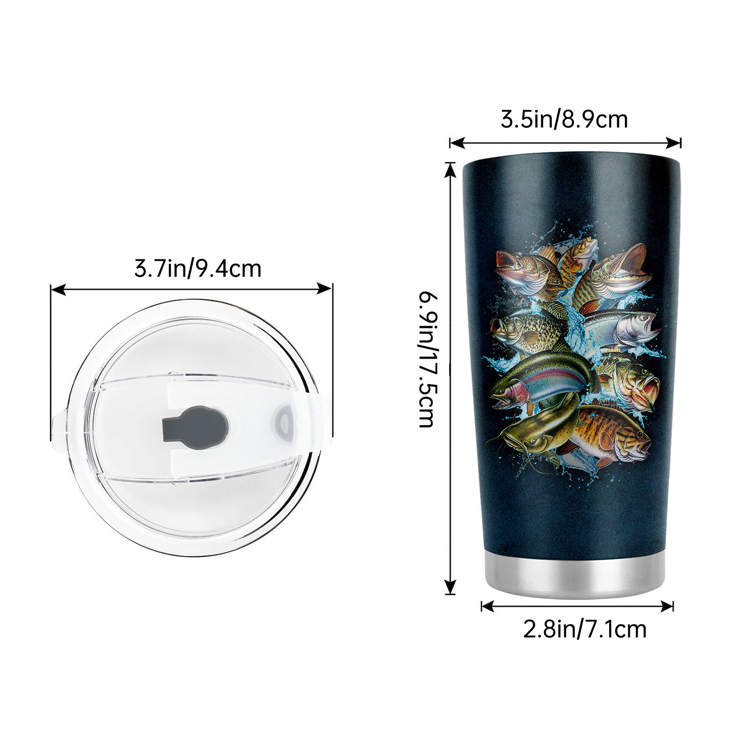 Hookers and Blow, Funny Fishing Gift Insulated Stainless Steel Tumbler -  Fishing Cup