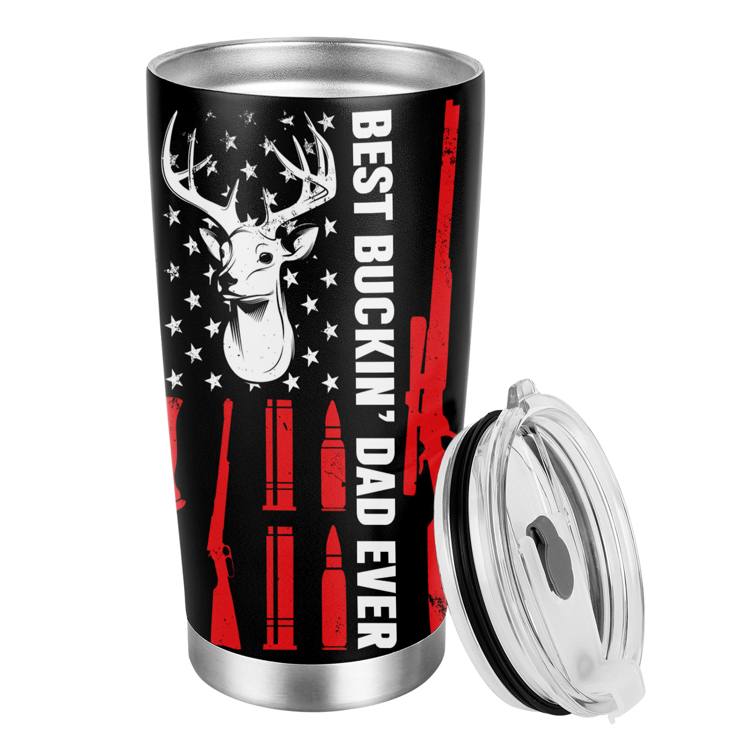 Stainless Steel Tumbler With Skull And American Flag Design - Perfect  Father's Day And Birthday Gift For Dad - Ideal Hunting Gift For Men -  Durable And Stylish Drinkware - Temu