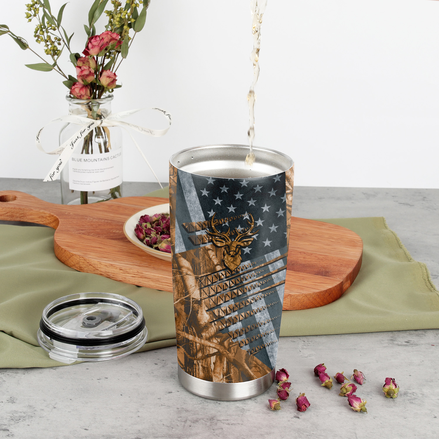 Best Friend Floral 20oz Stainless Steel Tumbler - Gifts for Best