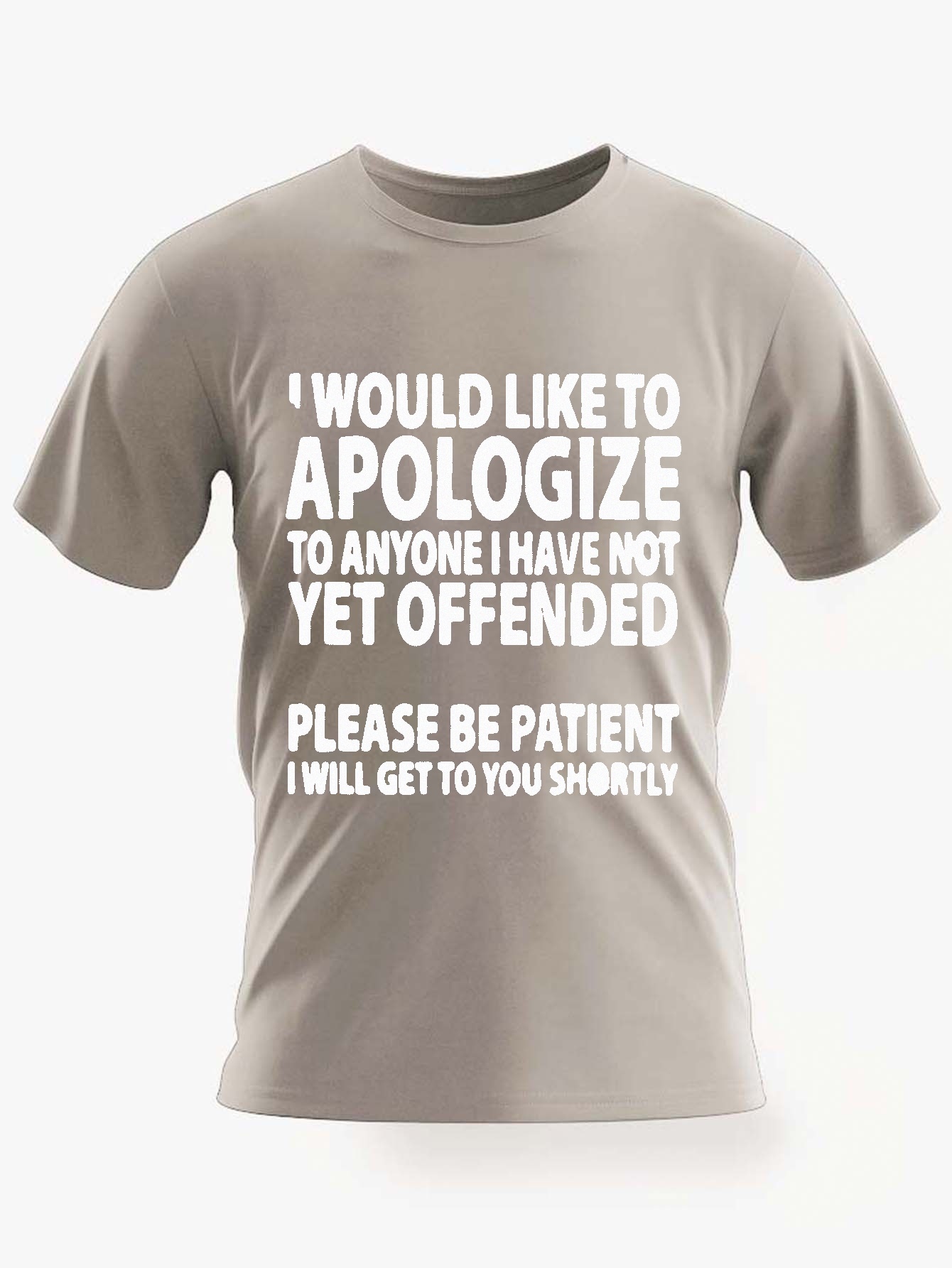 Trendy Men's  Would Like Apologize Anyone Offended Letters - Temu