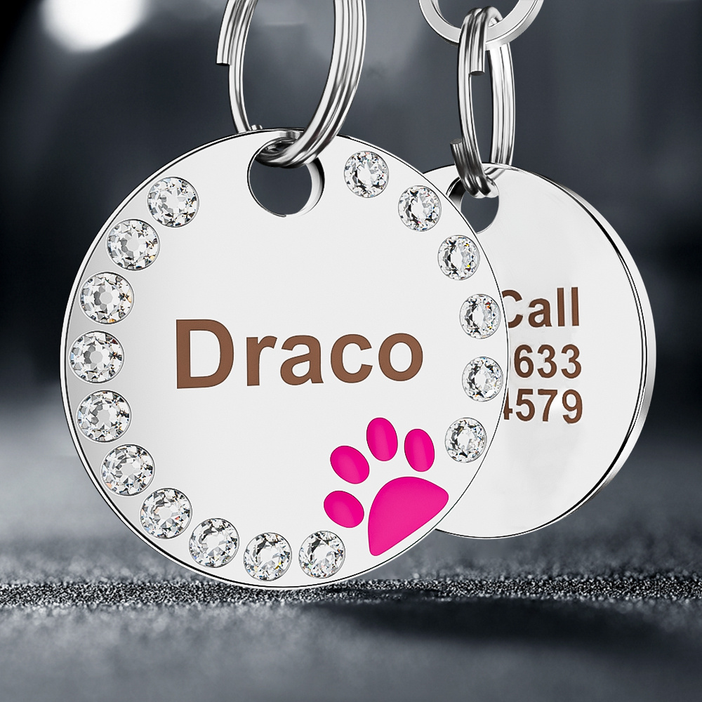 Personalized Dog Tags Customize With Engraved Name Phone - Temu