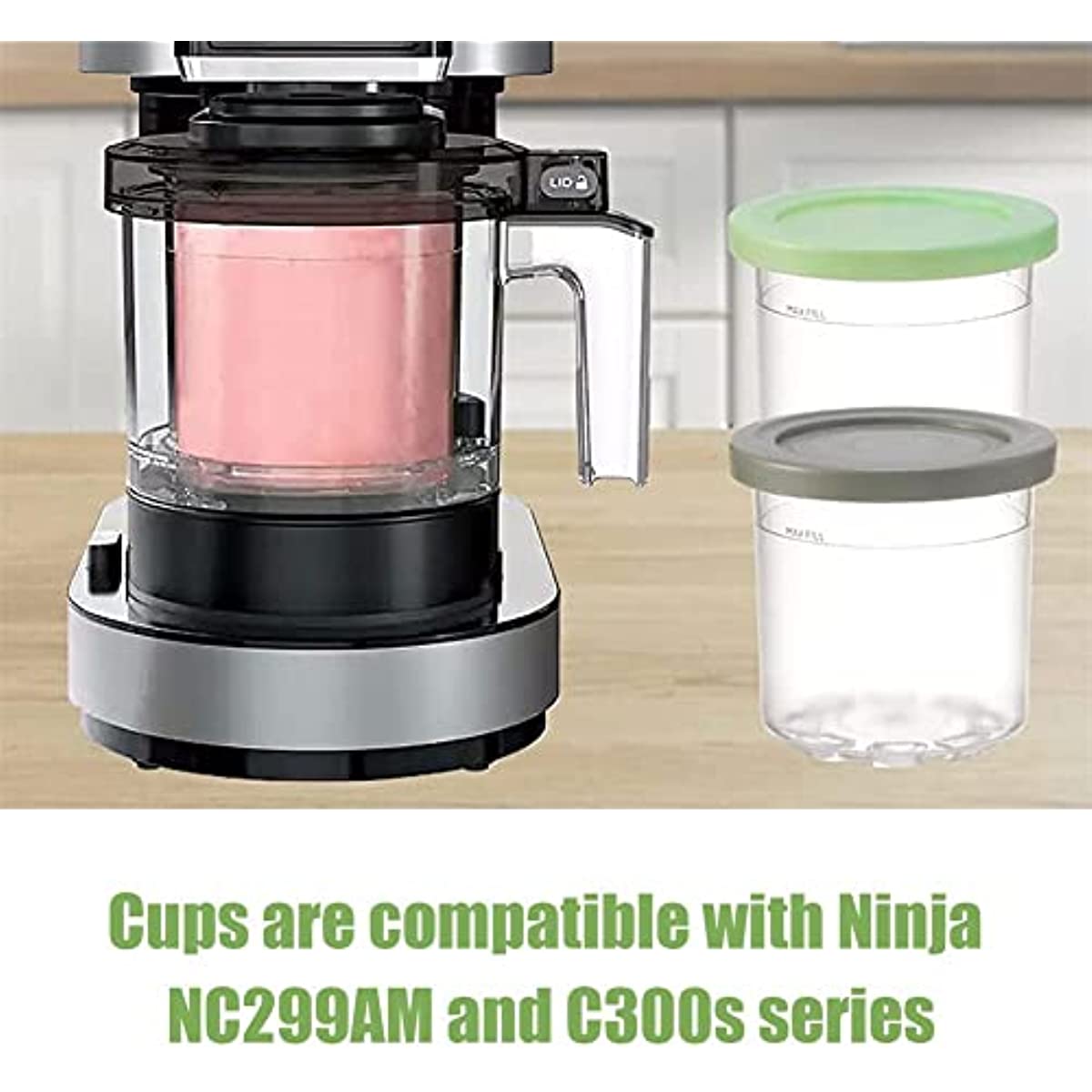 1pcs Ice Cream Pints Containers And Lids Compatible Ninja Nc299am C300s  Creami Ice Cream Makers Containers Dishwasher Safe