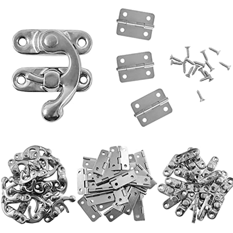40 Small Box Hinges Vintage Right Lock Hooks Wooden Jewelry - Temu
