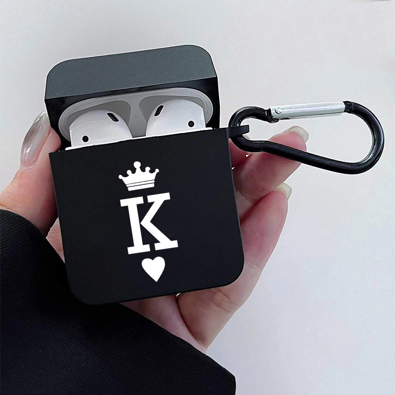 White English Letter K Graphic Pattern Headphone Clear Case For Airpods1/2,  Airpods3, Pro, Pro (2nd Generation), Gift For Birthday, Girlfriend,  Boyfriend, Friend Or Yourself - Temu