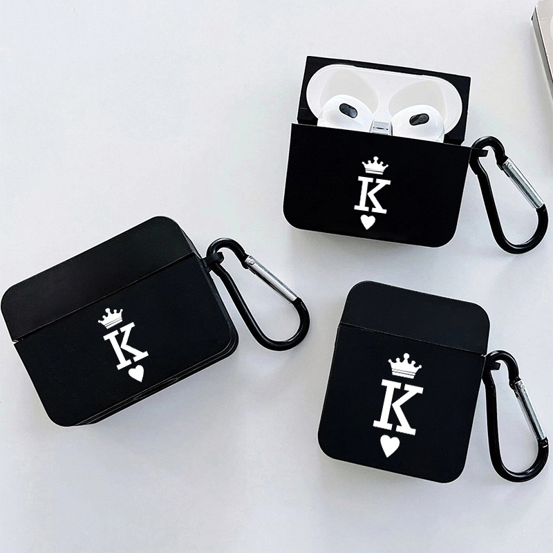 White English Letter K Graphic Pattern Headphone Clear Case For Airpods1/2,  Airpods3, Pro, Pro (2nd Generation), Gift For Birthday, Girlfriend,  Boyfriend, Friend Or Yourself - Temu