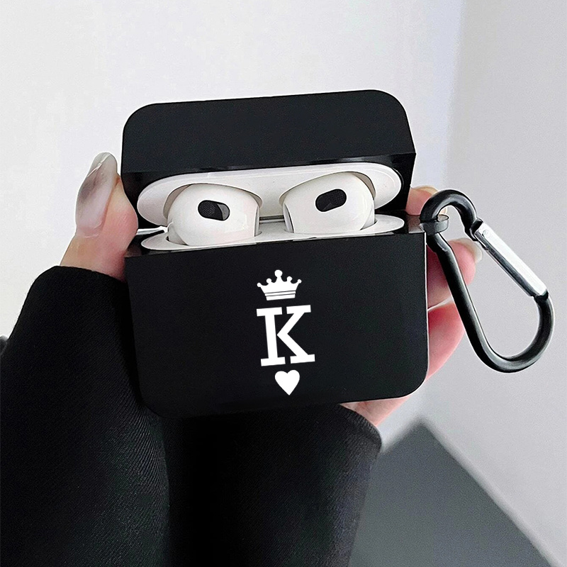 White English Letter K Graphic Pattern Headphone Clear Case For