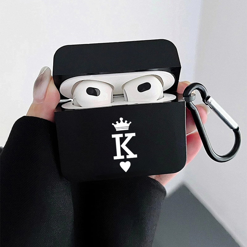 White English Letter K Graphic Pattern Headphone Clear Case For Airpods1/2,  Airpods3, Pro, Pro (2nd Generation), Gift For Birthday, Girlfriend,  Boyfriend, Friend Or Yourself - Temu