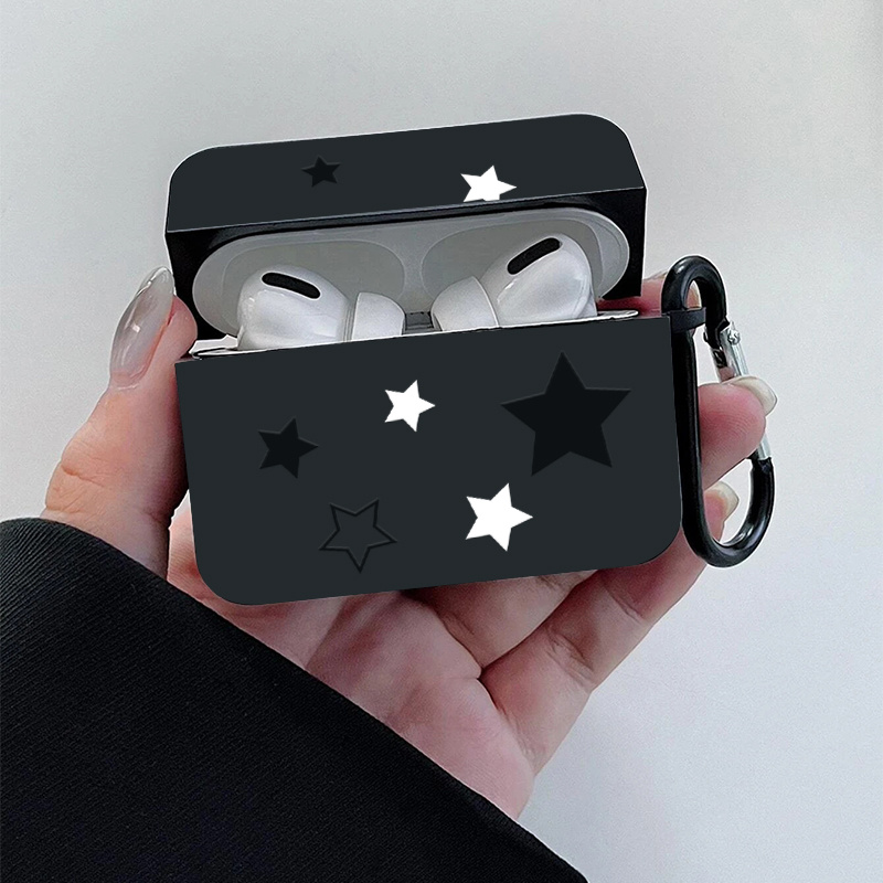 Tiny Spot Graphic Headphone Case For Airpods1/2, Airpods3, Pro, Pro (2nd  Generation), Gift For Birthday, Girlfriend, Boyfriend, Friend Or Yourself,  Black Pattern Anti-fall Silicon - Temu Portugal