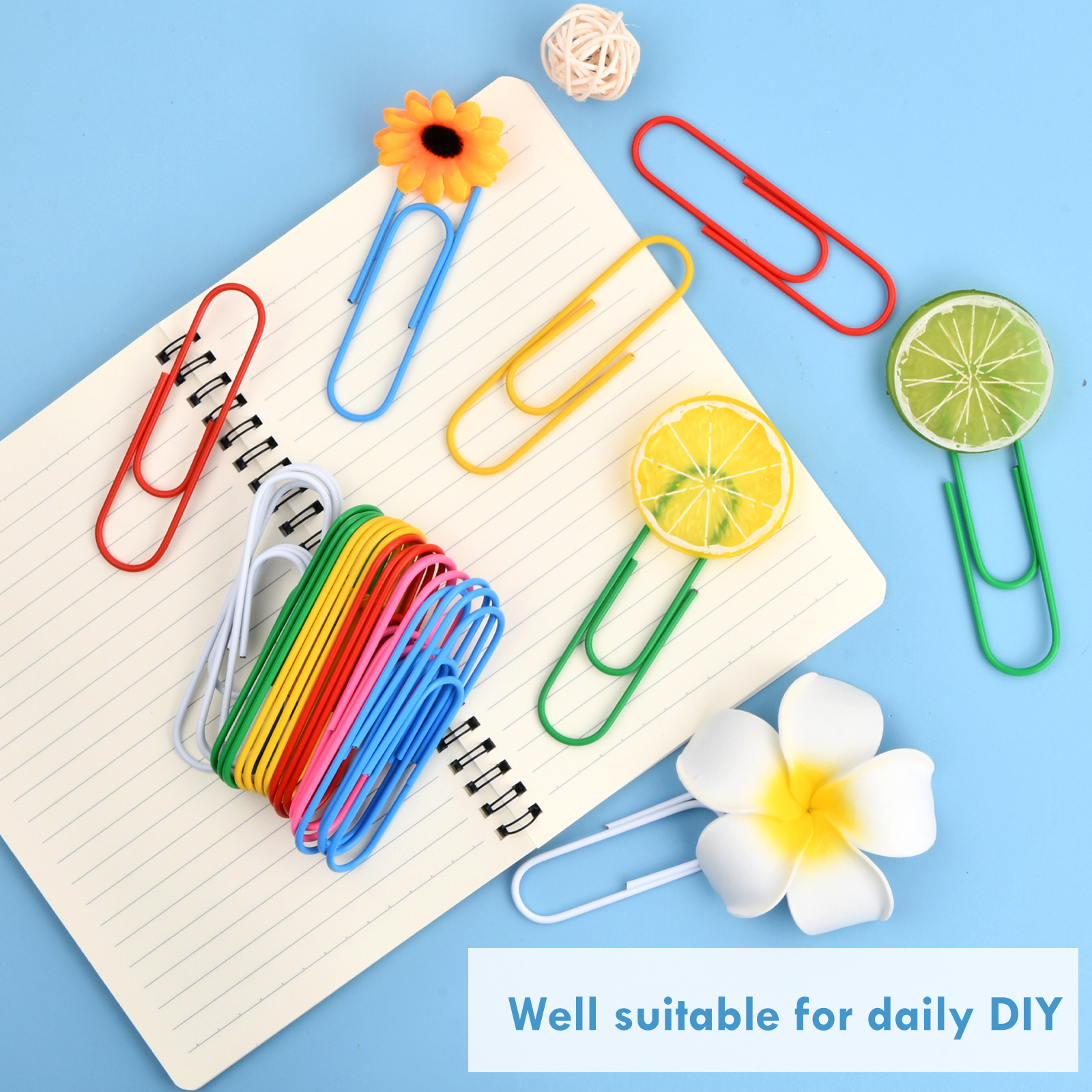 Super Large Vinyl Coated Paper Clips, 30 Pack 4 Inch Assorted Color Jumbo  Paper Clip Holders, Colorful Giant Large Sheet Holders For Files, Papers,  Of