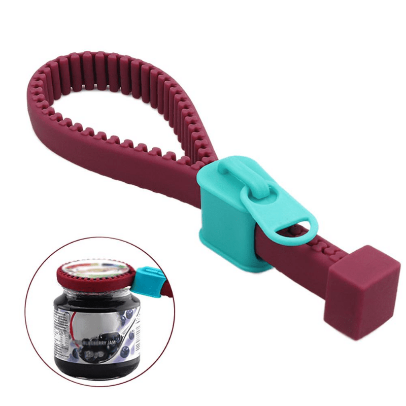 1pc Creative Silicone Zipper Can Opener Multifunctional Non Slip