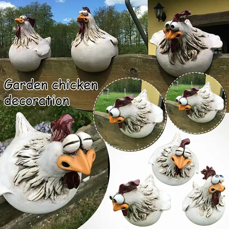 Adorable Resin Chicken Garden Statue Perfect Farm Style Temu